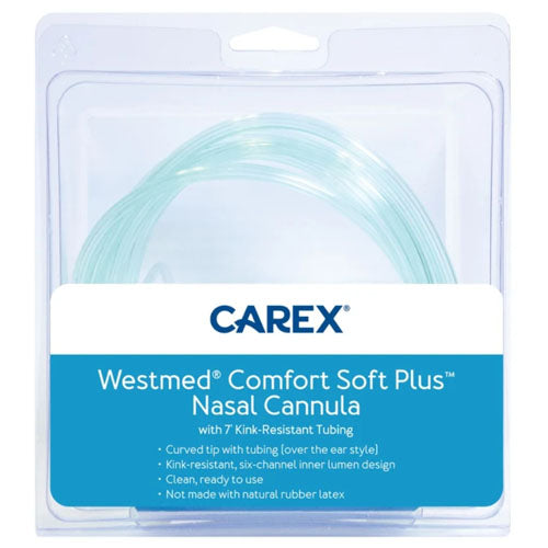 Nasal Cannula  Westmed Comfort Soft Plus  7'Tubing  CurvedTip