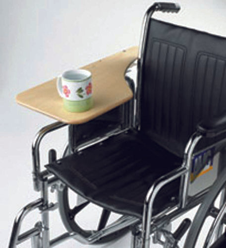 Wheelchair Tray  Half-Lap Wood Flip-Away  for Desk Arm