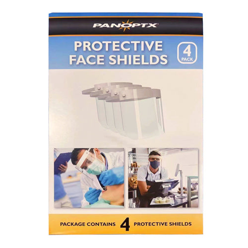 Protective Face Shields w/Foam Pad     (Box/4)