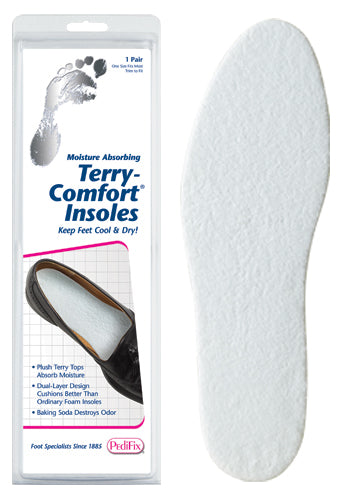Sockless Insoles w/Terry Comfort One Size Fits Most Pr