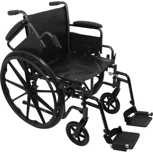 K2 Wheelchair 20 x16   Removbl Desk Arms Swing Away Footrests
