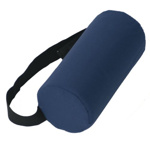 Lumbar Roll Full-Firm Navy With Strap  5  Dia. X 11
