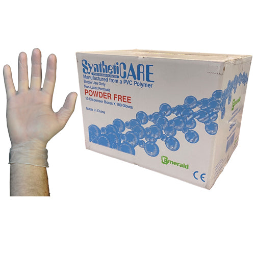 Vinyl Exam Gloves Powder-Free Case/10 Boxes  Large
