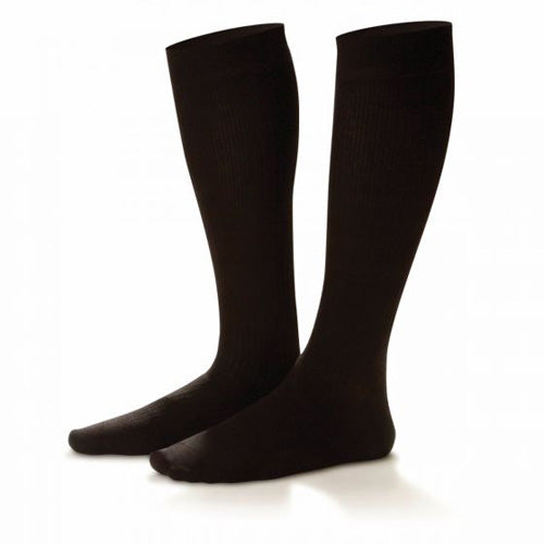 Mens Support Dress Socks  Firm 20-30 Black Large Adult Pair