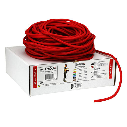 Cando Exercise Tubing Red- Light - 100 ft roll