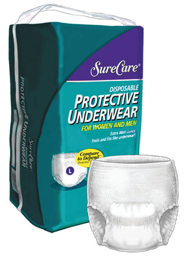 Underwear Disposable Large 44 -54  (4 Bxs/18) Total 72/cs