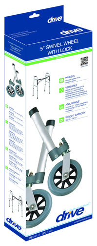 Comb. Swivel/Fixed Wheels 5  w/Lock & Rear Glides (pr)