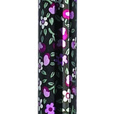 Folding Cane Pistol Grip  Adj. Black Floral  33  - 37