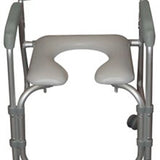 Aluminum Shower Chair/Commode with Casters  Knockdown