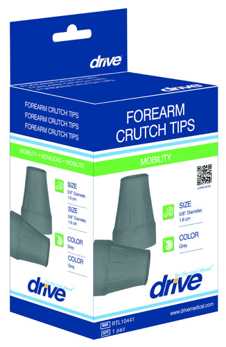 Crutch Tips  Standard Grey(pr) Retail Box (fits 3/4  Diam)