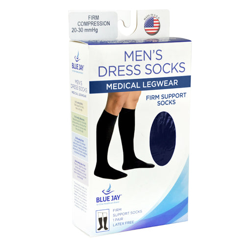 Men's Firm Support Socks 20-30mmHg  Navy  Medium