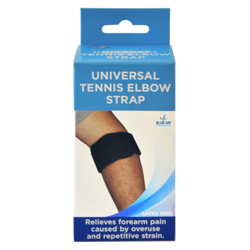 Blue Jay Tennis & Golf Elbow Strap Universal  Black