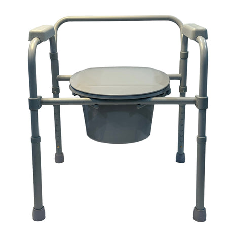 Convenient Commode Folding Steel Commode - Elongated Cs/3