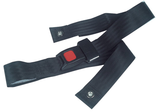 Velcro Type Closure Seat Belt 48   Black