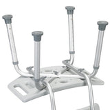 Deluxe Aluminum Bath Chair With Back Gray  Retail (Each)