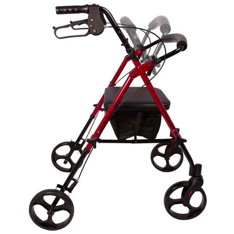 Rollator  Aluminum  Height Adjustable  Burgundy