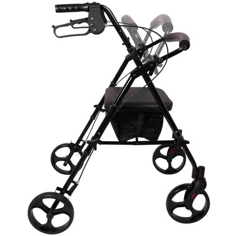 Rollator  Aluminum  Height Adjustable  Black