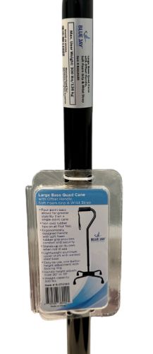 Quad Cane  Large Base  Black by Blue Jay Brand