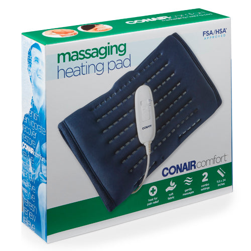 ThermaLuxe Massaging Heating Pad  11.5  x 24